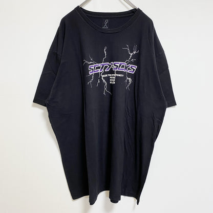 古着 used　SOCIETY　半袖ロゴプリントTシャツ　黒　ブラック　春夏服　ビッグシルエット　3XLサイズ