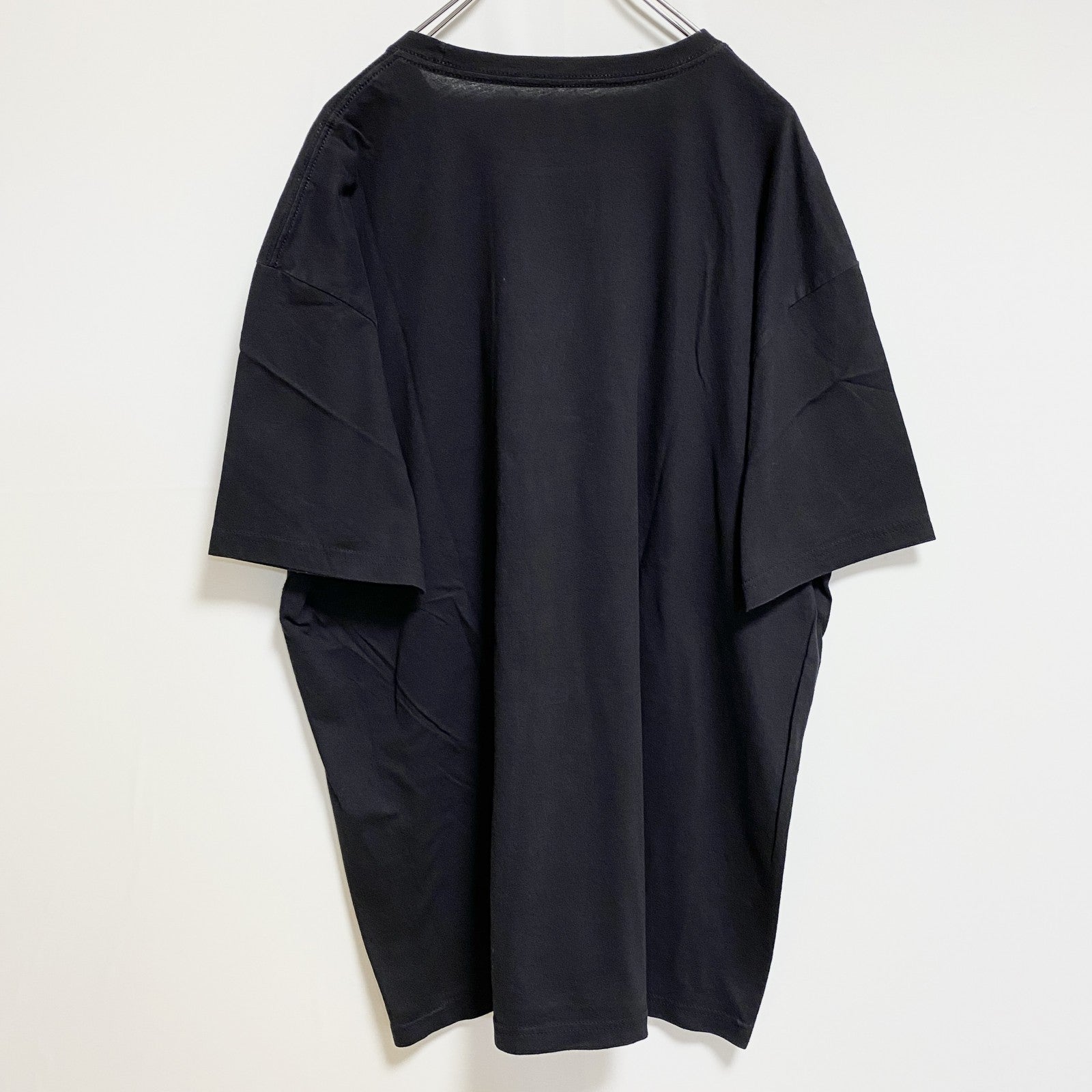 SOCIETY　半袖ロゴプリントTシャツ　黒　ブラック　稲妻　雷　レトロデザイン　ビッグシルエット　3XLサイズ　古着
