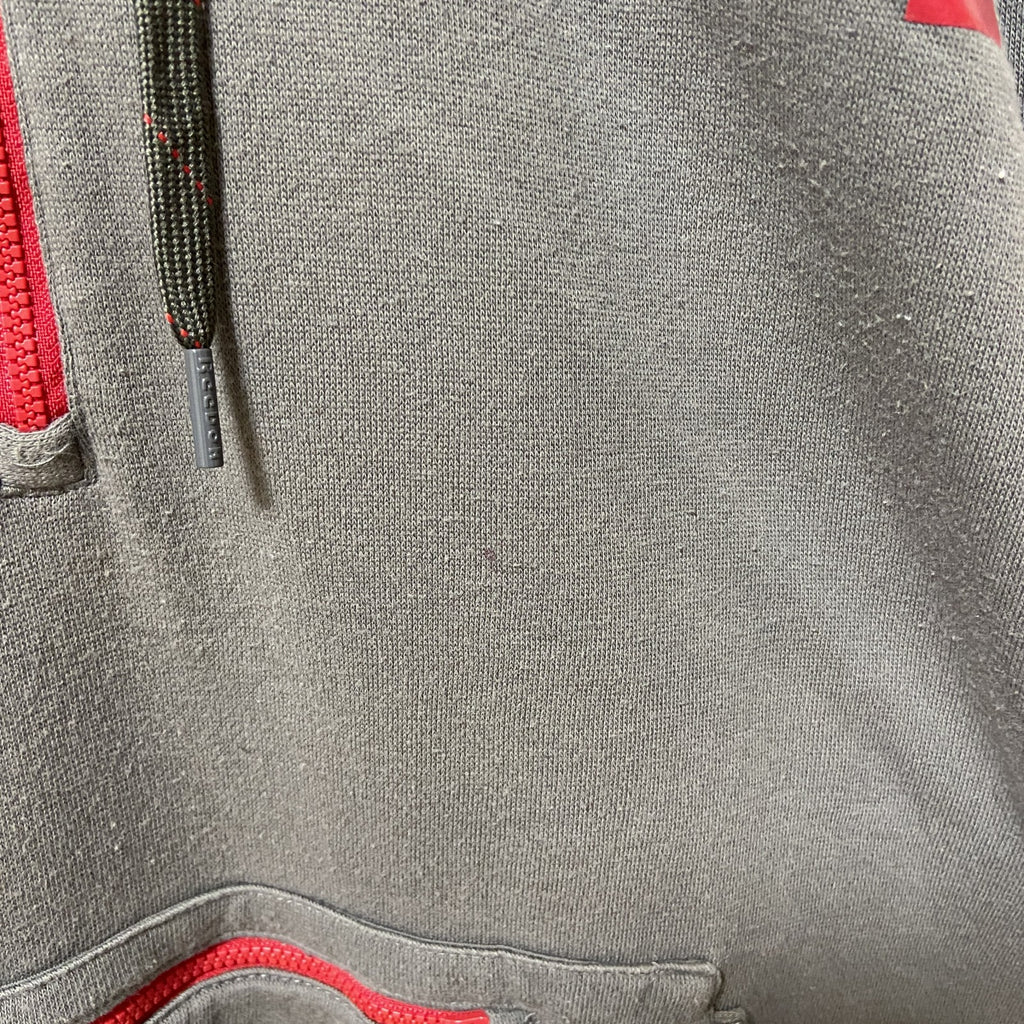 Reebok リーボック　長袖ハーフジップパーカー　フード付きトレーナー　ワンポイントロゴ　XXLサイズ　古着