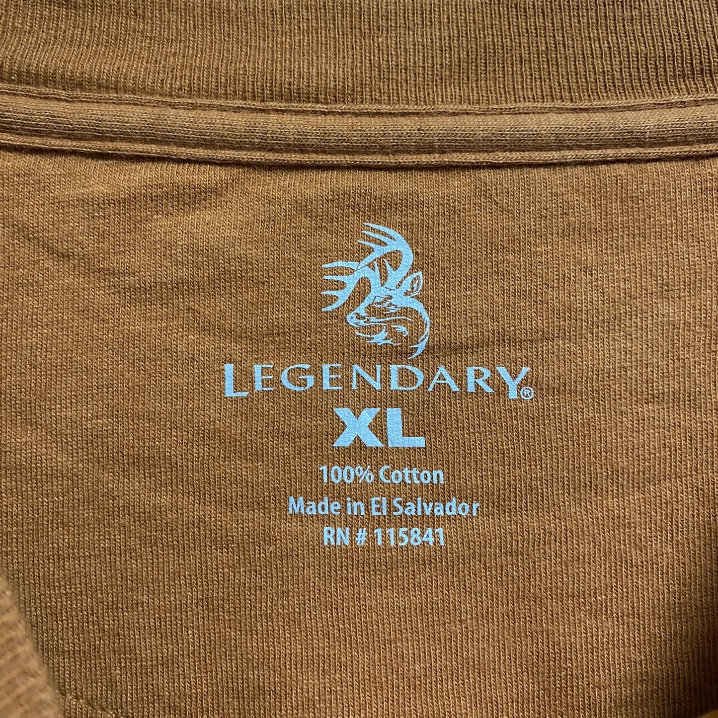 古着 used　LEGENDARY　半袖プリントTシャツ　トナカイ　アニマル　茶色　ブラウン　春夏服　ビッグシルエット　XLサイズ