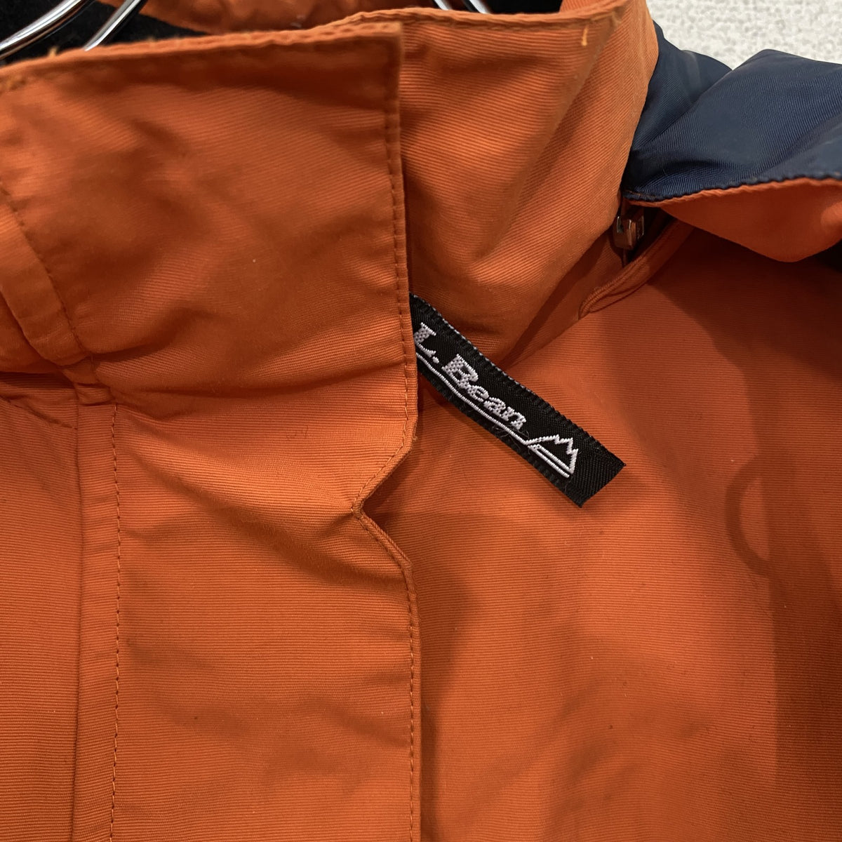 ～90s　L.L.Bean　エルエルビーン　マウンテンパーカー　スキーウェア　比翼仕立て　橙色　オレンジ　Mサイズ　　ヴィンテージ　古着