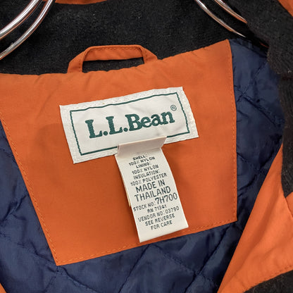 ～90s　L.L.Bean　エルエルビーン　マウンテンパーカー　スキーウェア　比翼仕立て　橙色　オレンジ　Mサイズ