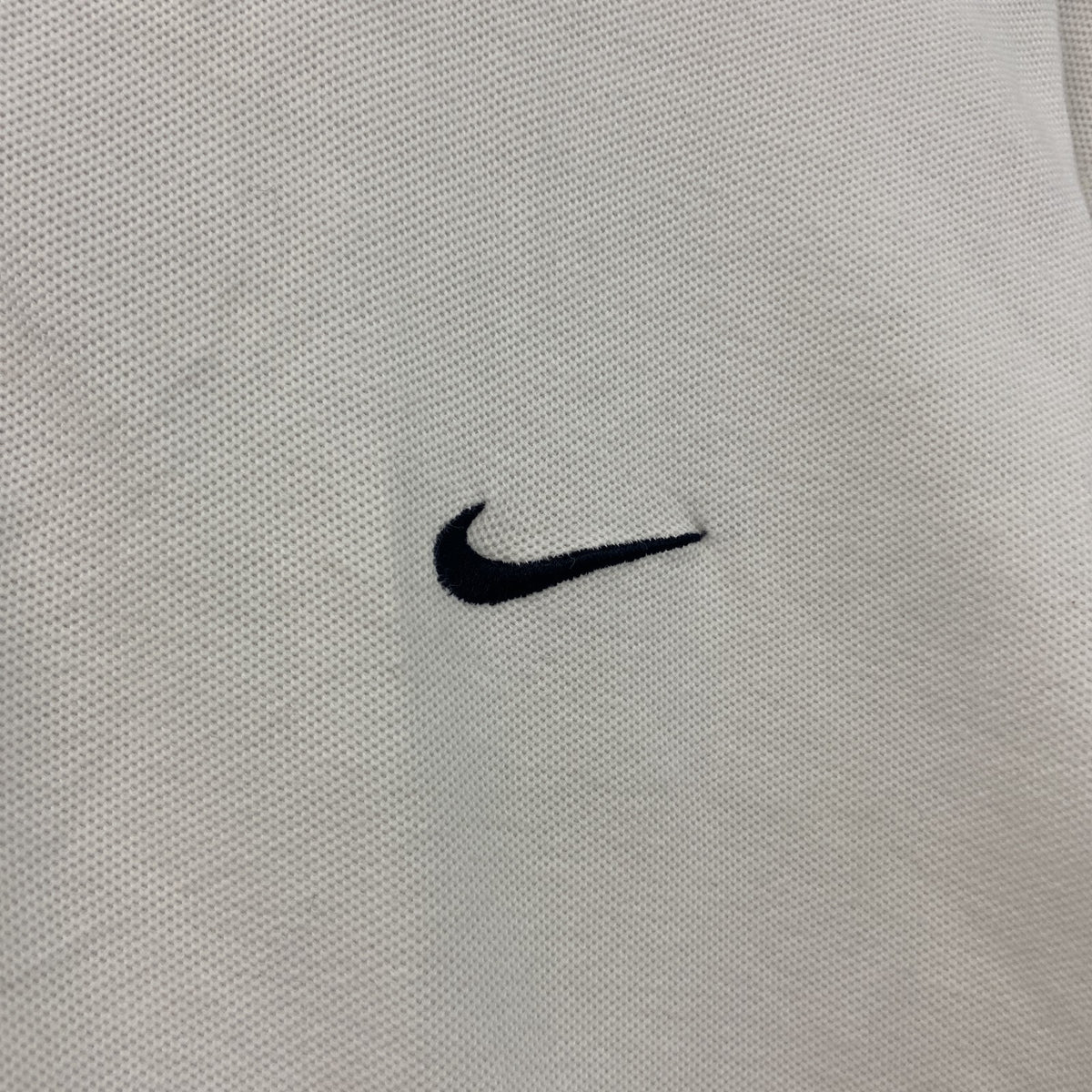 NIKE　ナイキ　半袖ポロシャツ　刺ロゴ　白　ホワイト　古着