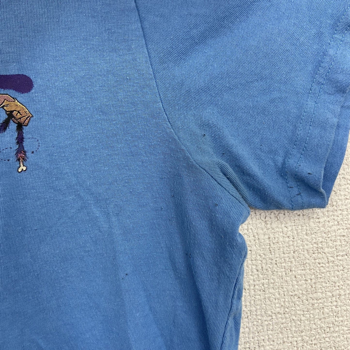 古着 used　Gorillaz　ゴリラズ　半袖バンドプリントTシャツ　レトロデザイン　クルーネック　水色　ライトブルー　