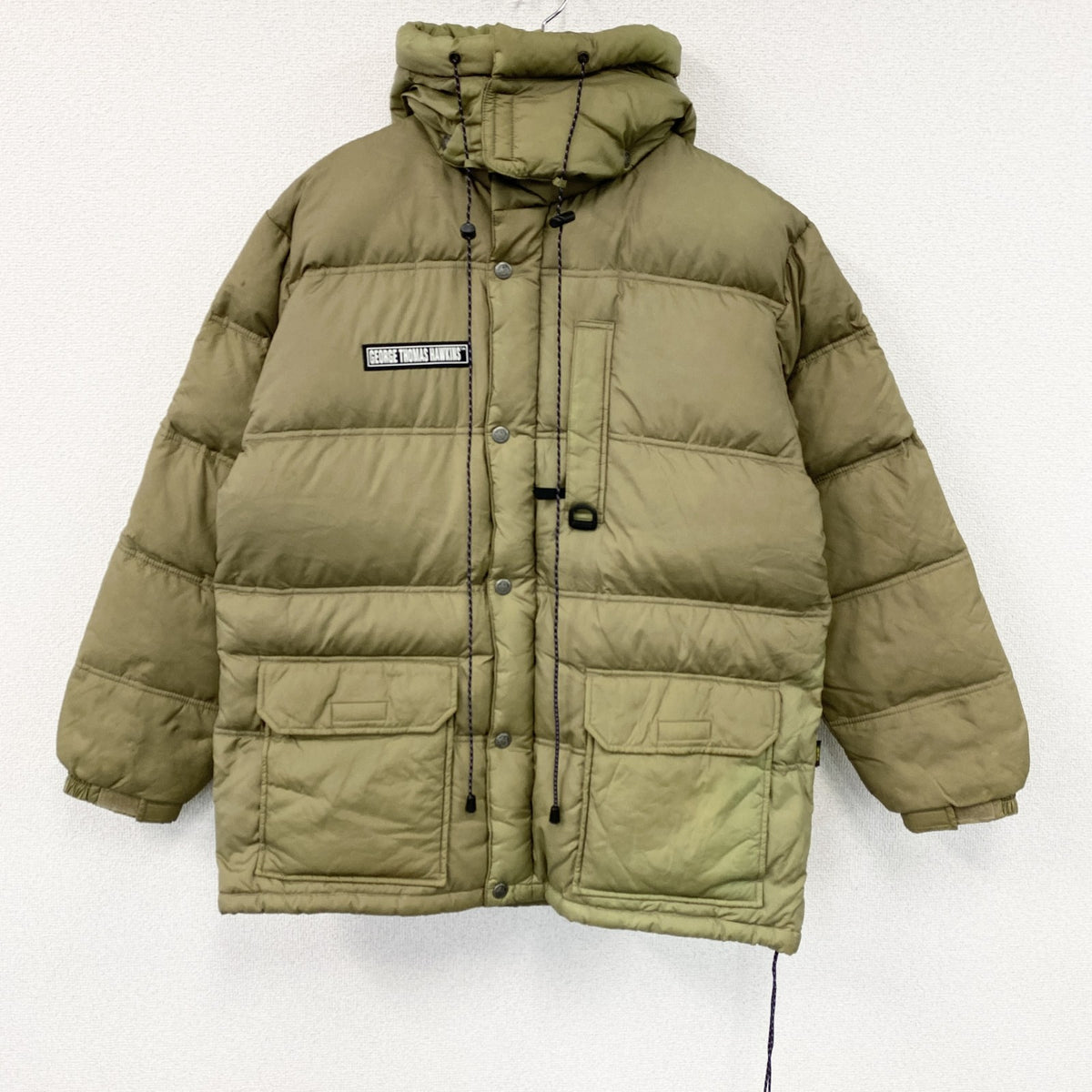 GT HAWKINS　ダウンパーカー　ダウンジャケット　ダウン90％　カーキ　Mサイズ　古着