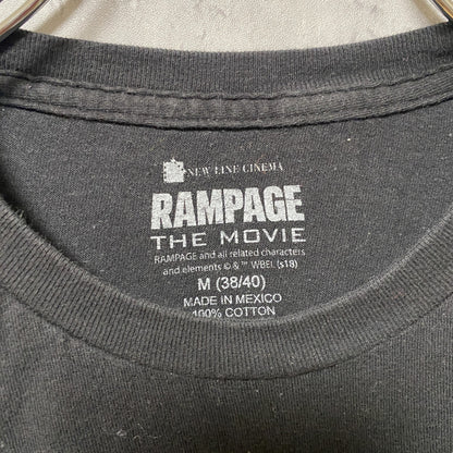 古着 used　RAMPAGE　半袖プリントTシャツ　ムービーT　クルーネック　メキシコ製　黒　ブラック　春夏服　Mサイズ