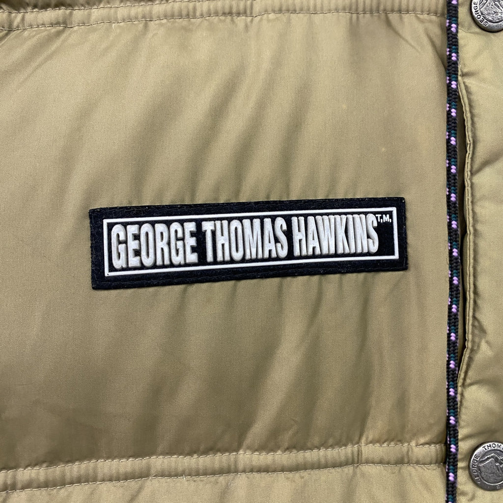 GT HAWKINS　ダウンパーカー　ダウンジャケット　ダウン90％　カーキ　Mサイズ　古着