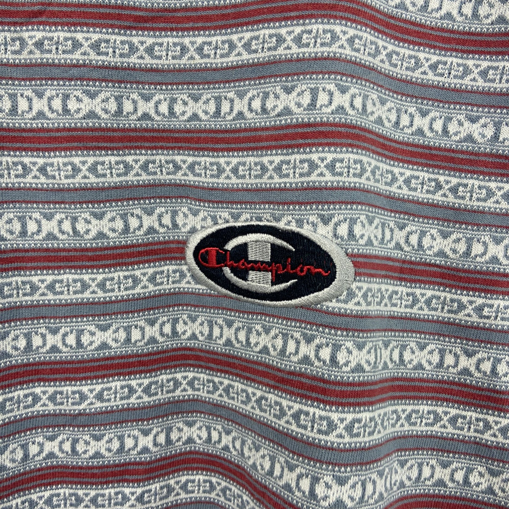 Champion　チャンピオン　半袖Tシャツ　総柄　マルチカラー　Lサイズ　古着