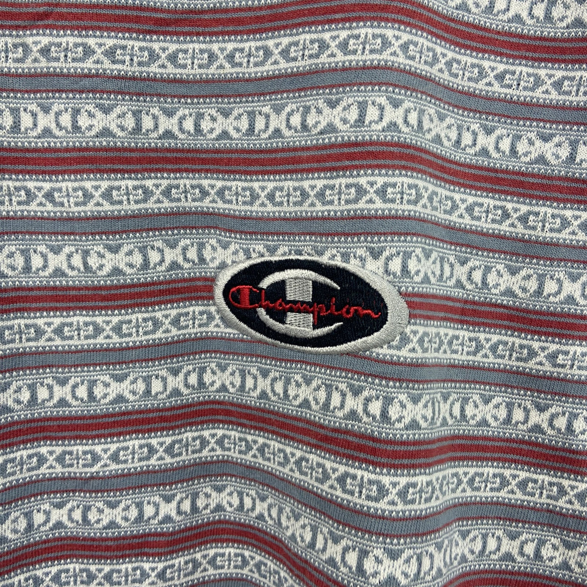 Champion　チャンピオン　半袖Tシャツ　総柄　マルチカラー　Lサイズ　古着