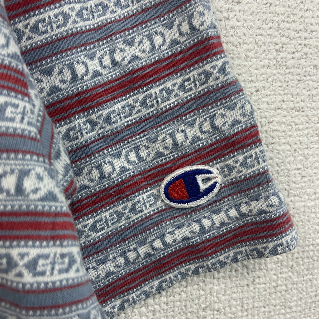 Champion　チャンピオン　半袖Tシャツ　総柄　マルチカラー　Lサイズ　古着