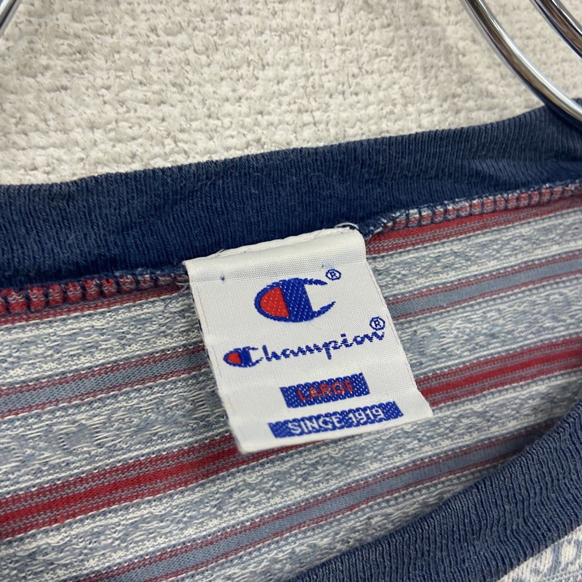 Champion　チャンピオン　半袖Tシャツ　総柄　マルチカラー　Lサイズ　古着