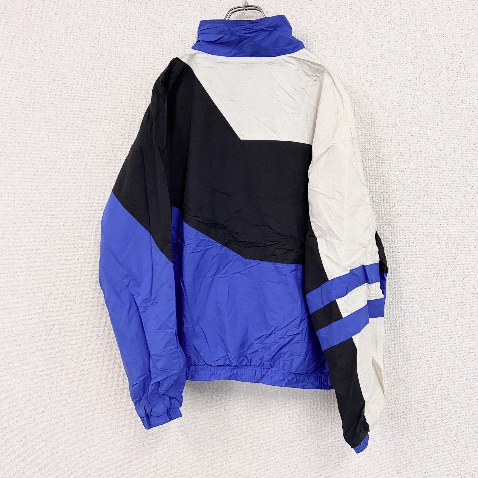 90s　Holloway　ホロウェイ　フルジップナイロンジャケット　ヴィンテージ　マルチカラー　青　ブルー　Lサイズ　古着