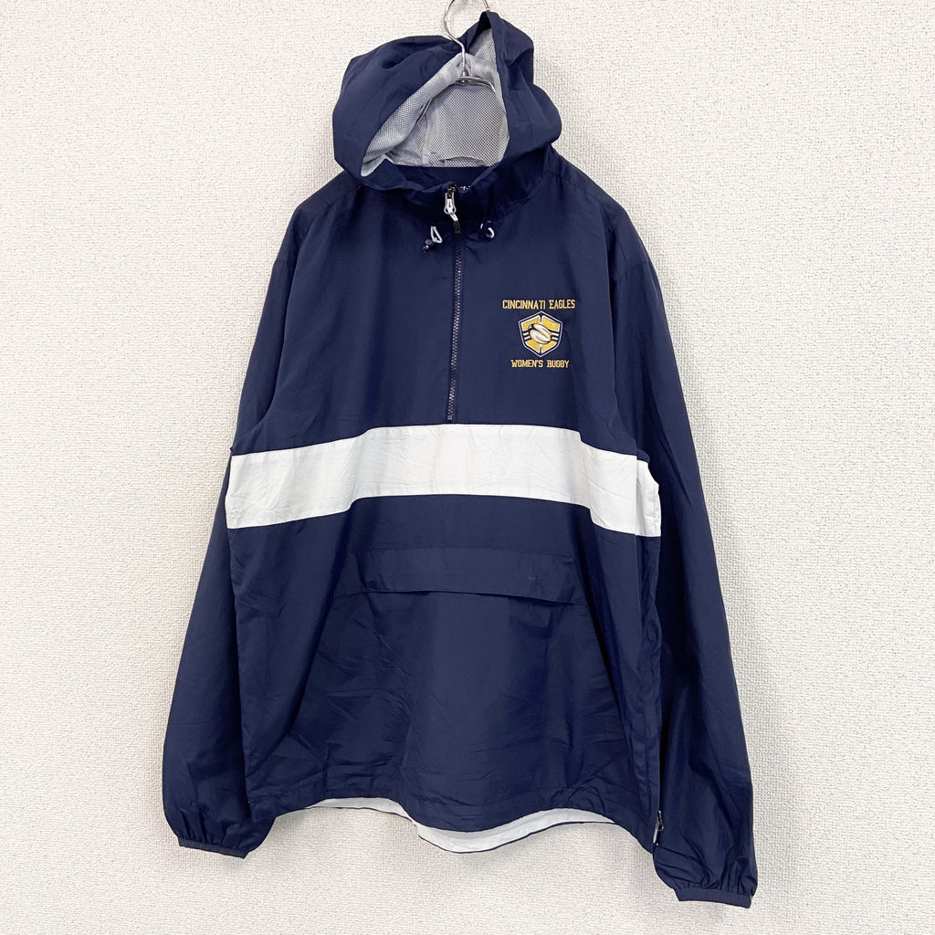 Sport-Tek　アノラックパーカー　紺　ネイビー　Mサイズ　古着