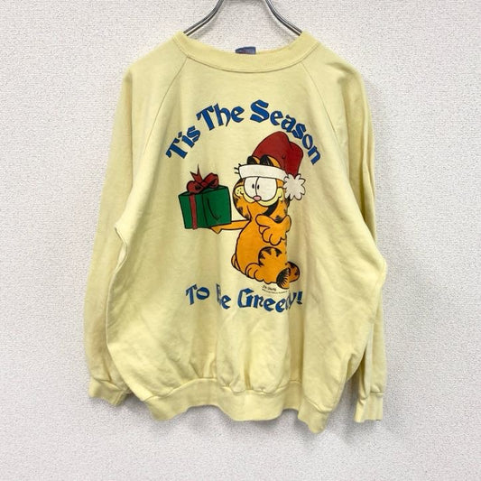 70s　SUN SUN SUN　ガーフィールド　キャラクタースウェット/トレーナー　ラグランスリーブ　ヴィンテージ　イエロー　XLサイズ