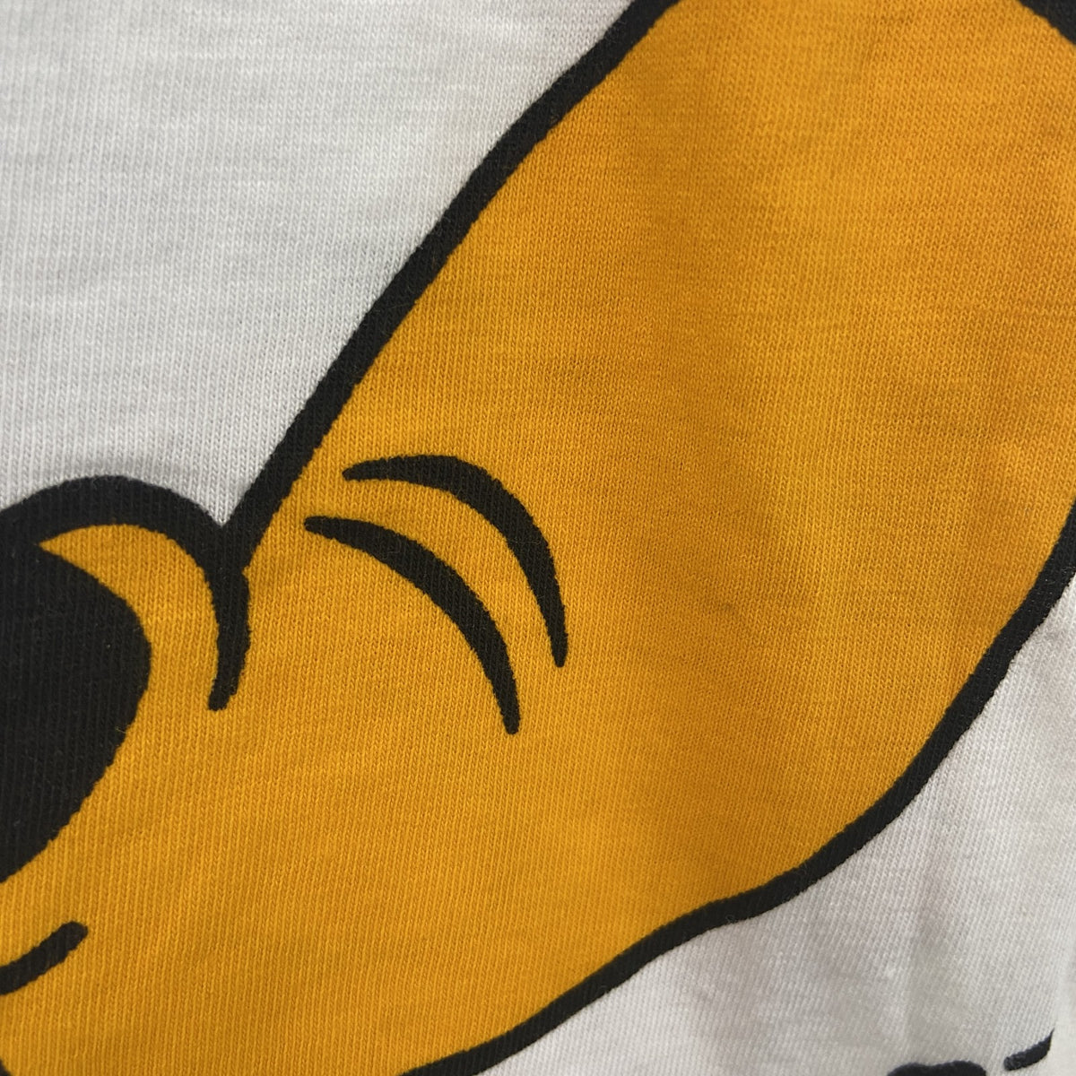 Disney　MICKEY MOUSE　ミッキーマウス　半袖プリントTシャツ　白　ホワイト　Mサイズ カットソー メンズ 古着