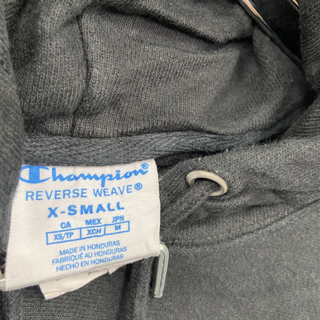 Champion　チャンピオン　リバースウィーブ　スウェットパーカー/フーディー　黒　ブラック　XSサイズ　古着