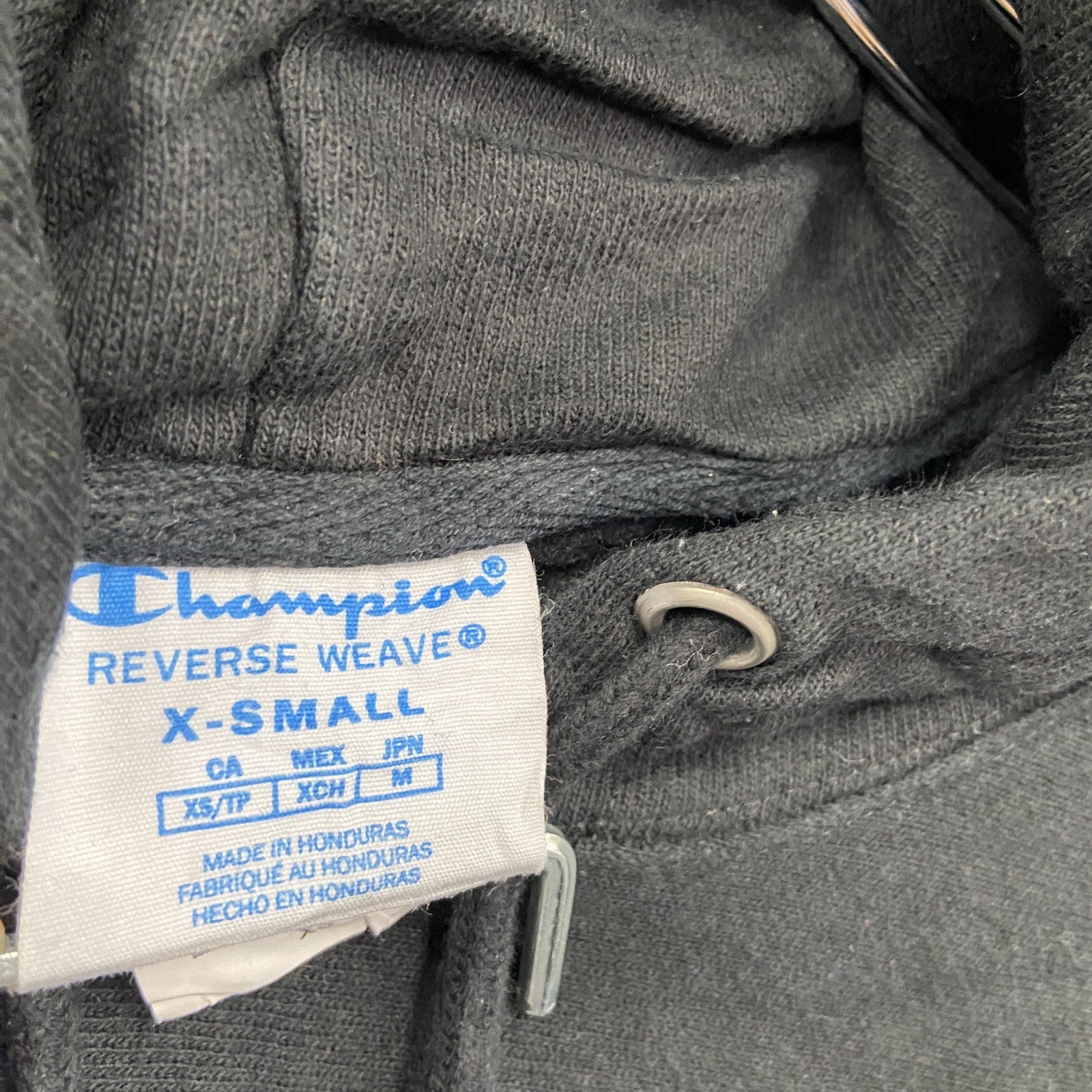 Champion　チャンピオン　リバースウィーブ　スウェットパーカー/フーディー　黒　ブラック　XSサイズ　古着