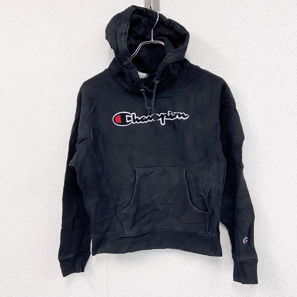 Champion　チャンピオン　リバースウィーブ　スウェットパーカー/フーディー　黒　ブラック　Sサイズ トレーナー スウェットトップス フード付き 古着