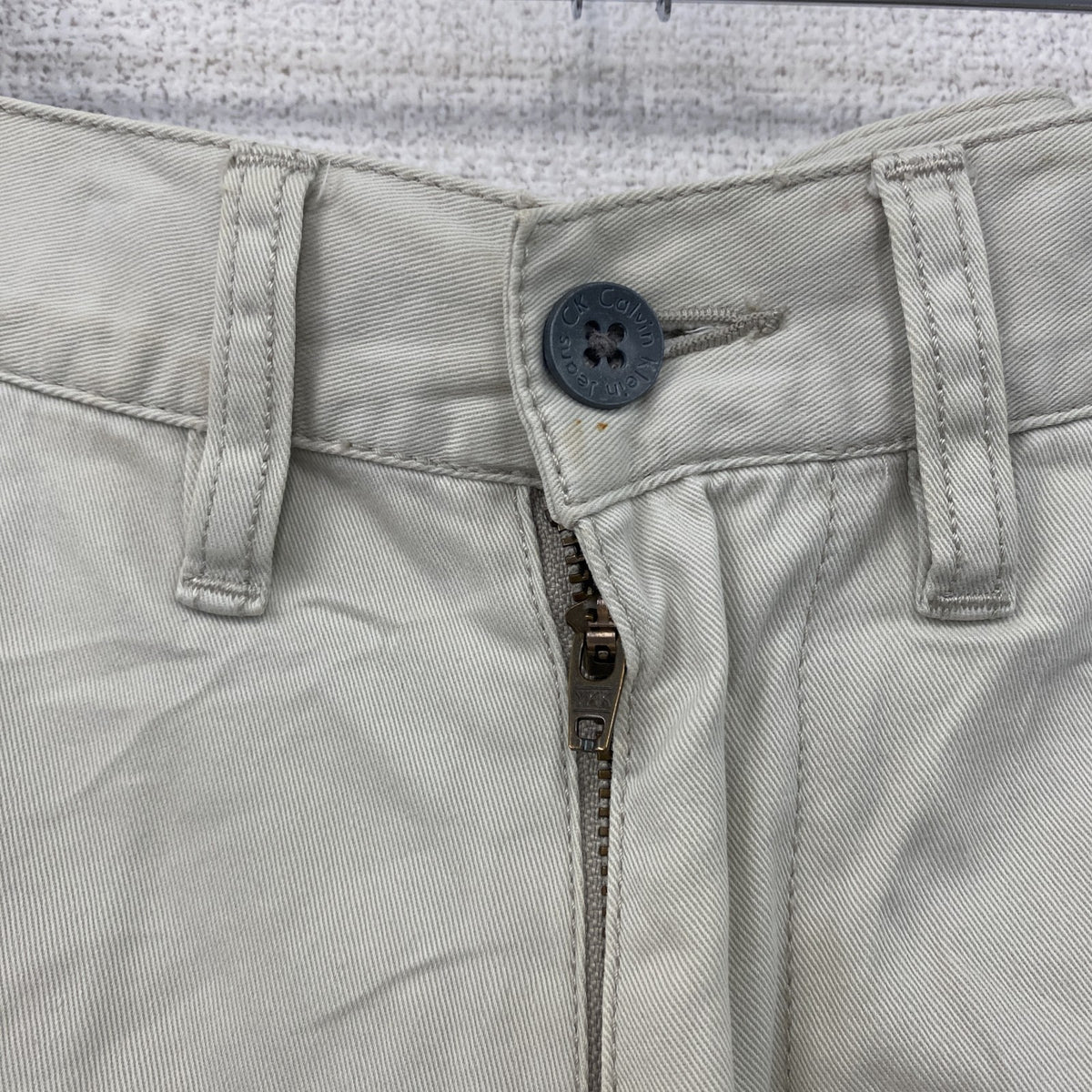Carvin Klein Jeans　カルバンクラインジーンズ　ハーフカーゴパンツ/ショートパンツ　白　ホワイト　32サイズ　古着