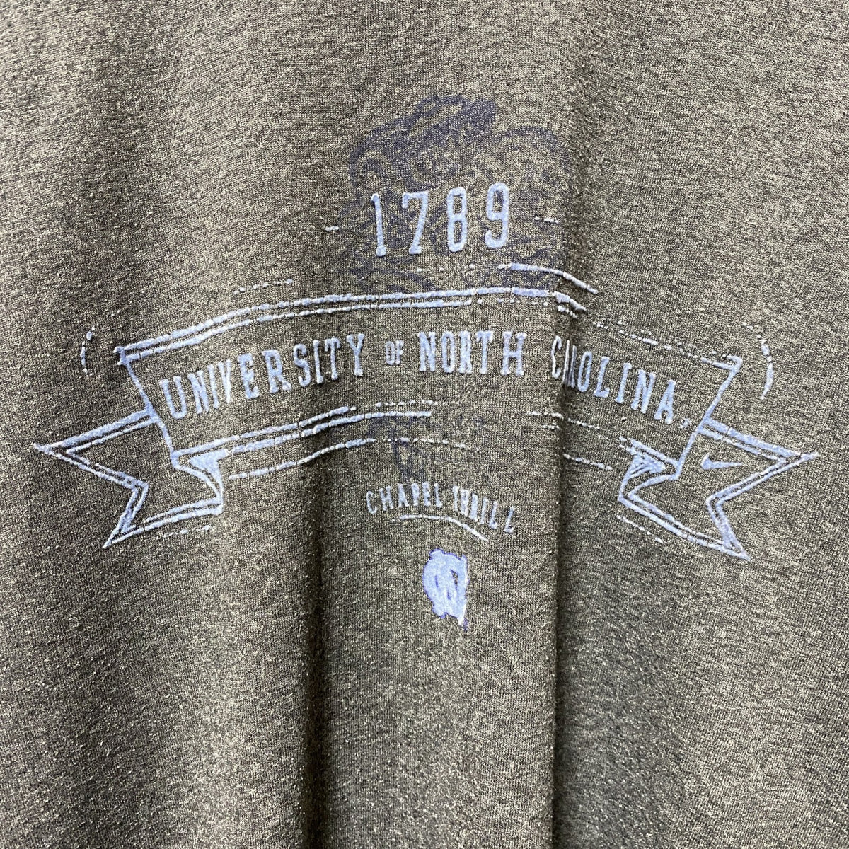 NIKE ナイキ　半袖カレッジプリントTシャツ　ノースカロライナ大学　クルーネック　ダークグレー　Lサイズ　古着