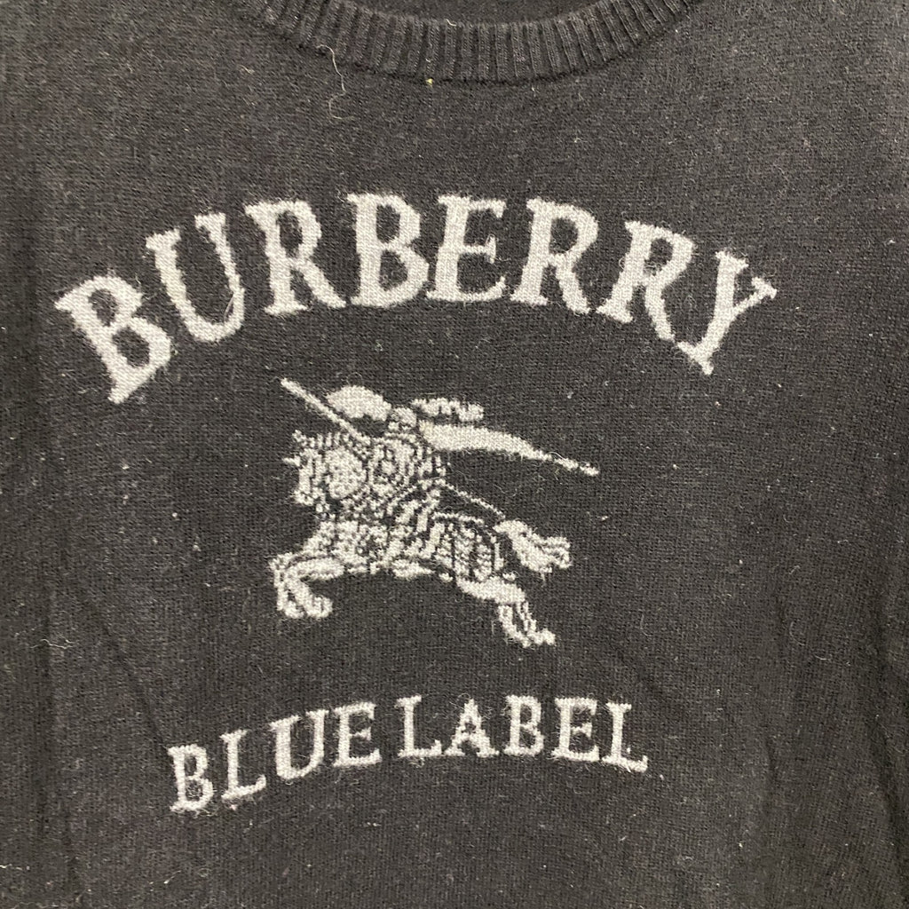BURBERRY BLACK LABEL　バーバリー　ウールニットワンピース　黒　ブラック　38サイズ　古着