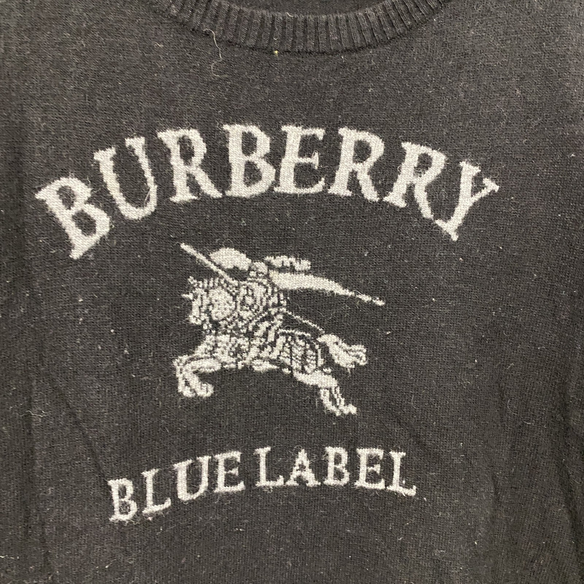 BURBERRY BLACK LABEL　バーバリー　ウールニットワンピース　黒　ブラック　38サイズ　古着