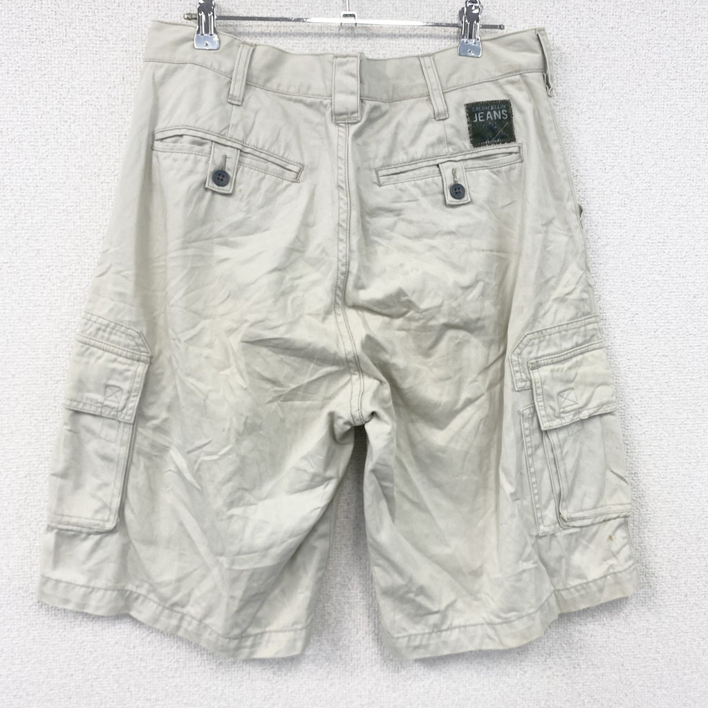 Carvin Klein Jeans　カルバンクラインジーンズ　ハーフカーゴパンツ/ショートパンツ　白　ホワイト　32サイズ　古着