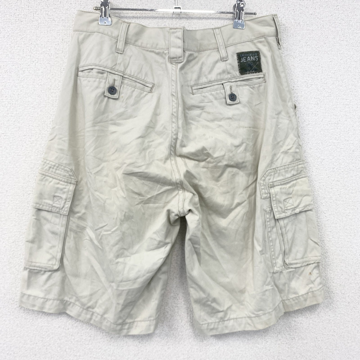 Carvin Klein Jeans　カルバンクラインジーンズ　ハーフカーゴパンツ/ショートパンツ　白　ホワイト　32サイズ　古着