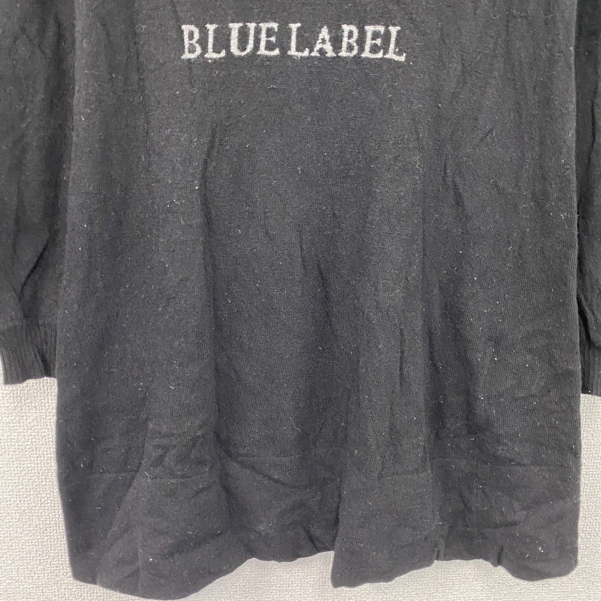 BURBERRY BLACK LABEL　バーバリー　ウールニットワンピース　黒　ブラック　38サイズ　古着