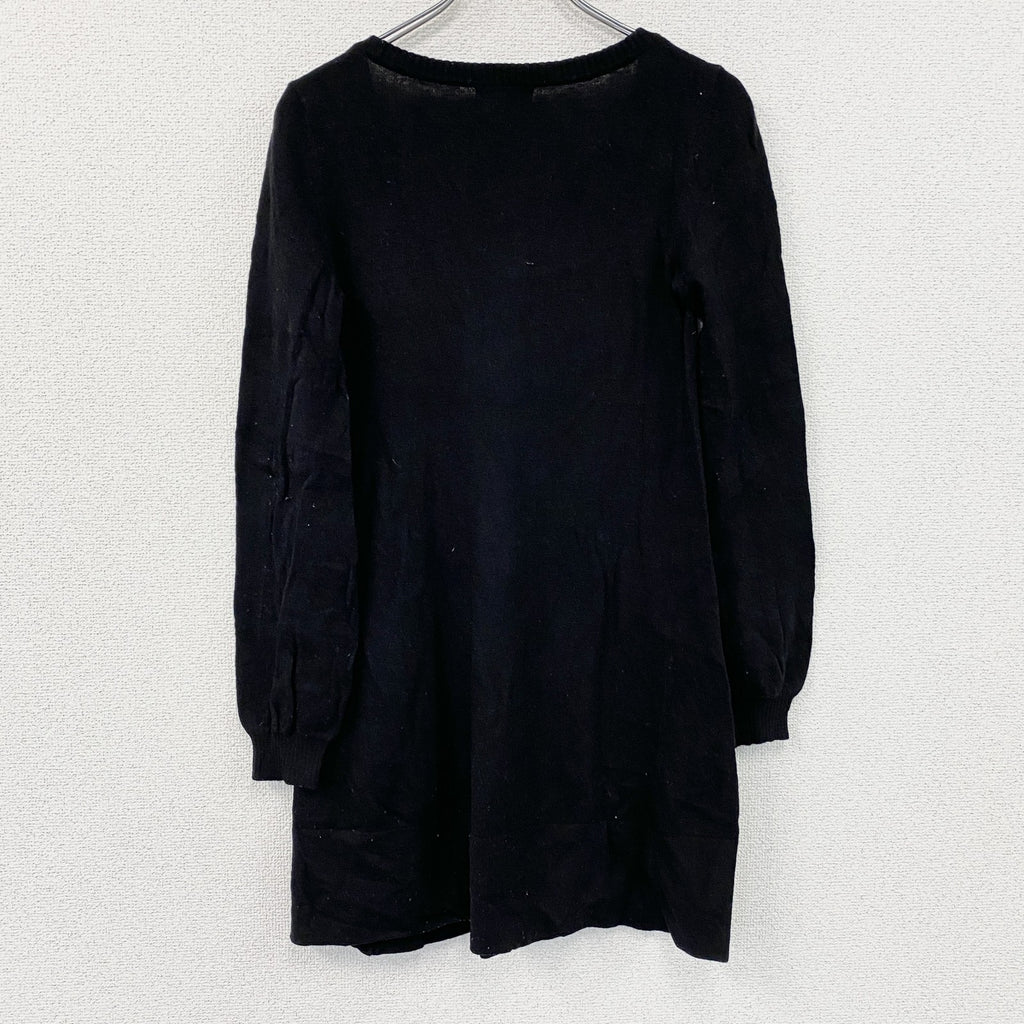 BURBERRY BLACK LABEL　バーバリー　ウールニットワンピース　黒　ブラック　38サイズ　古着