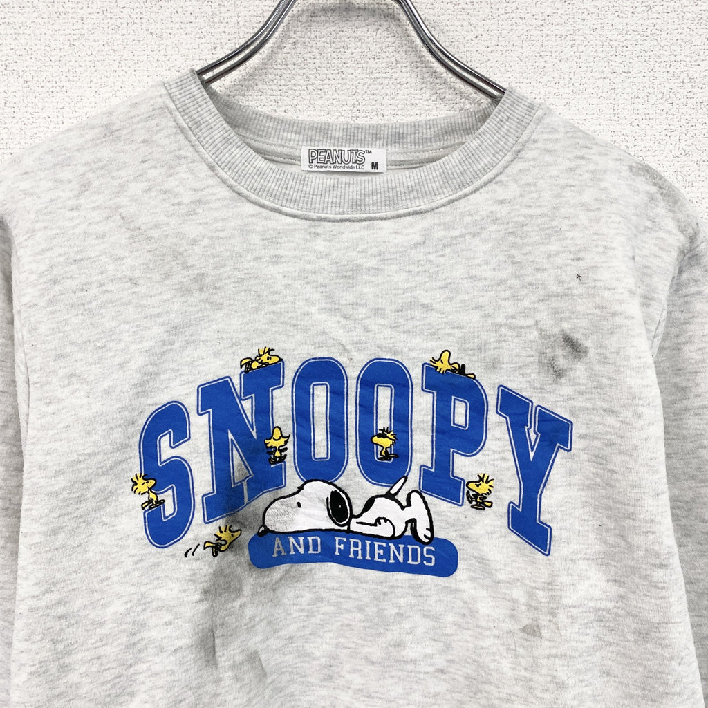 PEANUTS　ピーナッツ　SNOOPY　スヌーピー　スウェット/トレーナー　霜降りグレー　Mサイズ　古着