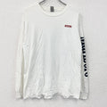 GILDAN　ギルダン　Marlboro　マールボロ　長袖Tシャツ/ロンT　デカロゴ　白　ホワイト　Lサイズ　古着