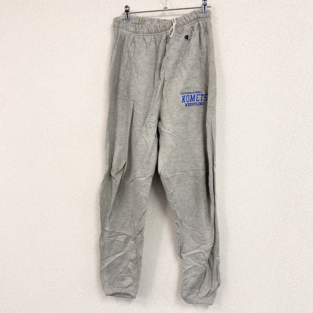 Champion　チャンピオン　リバースウィーブ　スウェットパンツ　3連プリント　灰色　グレー　Sサイズ　古着