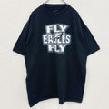 NFL　半袖オフィシャルプリントTシャツ　アメフト　クルーネック　レトロデザイン　黒　ブラック　XLサイズ　古着