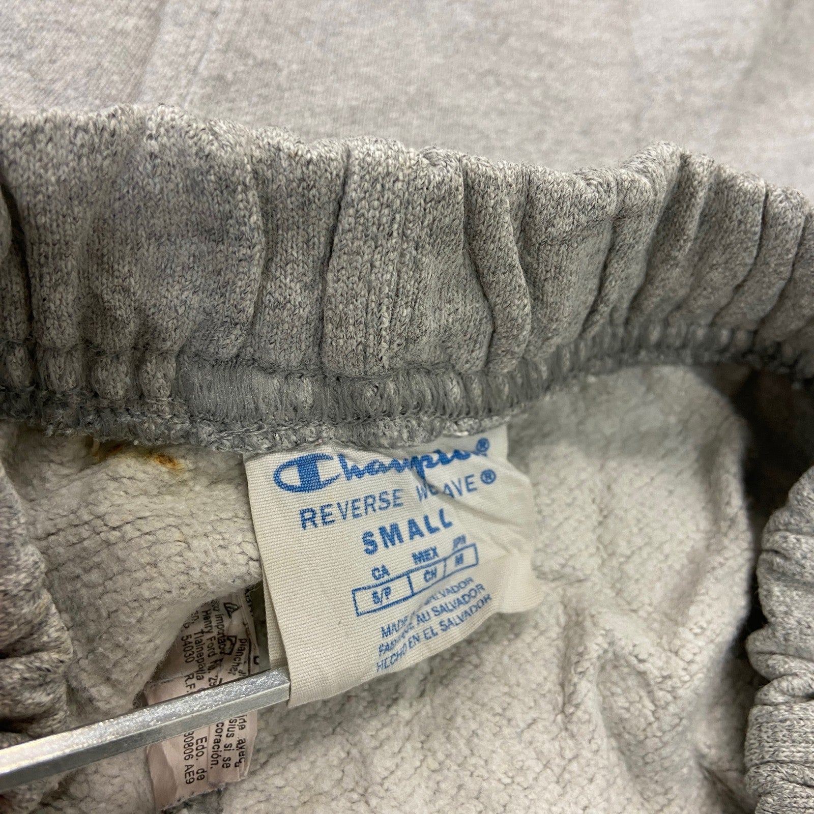 Champion　チャンピオン　リバースウィーブ　スウェットパンツ　3連プリント　灰色　グレー　Sサイズ　古着