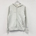 Champion　チャンピオン　フルジップスウェットパーカー/フーディー　目無し　刺繍ロゴ　現行　灰色　グレー　Lサイズ　古着