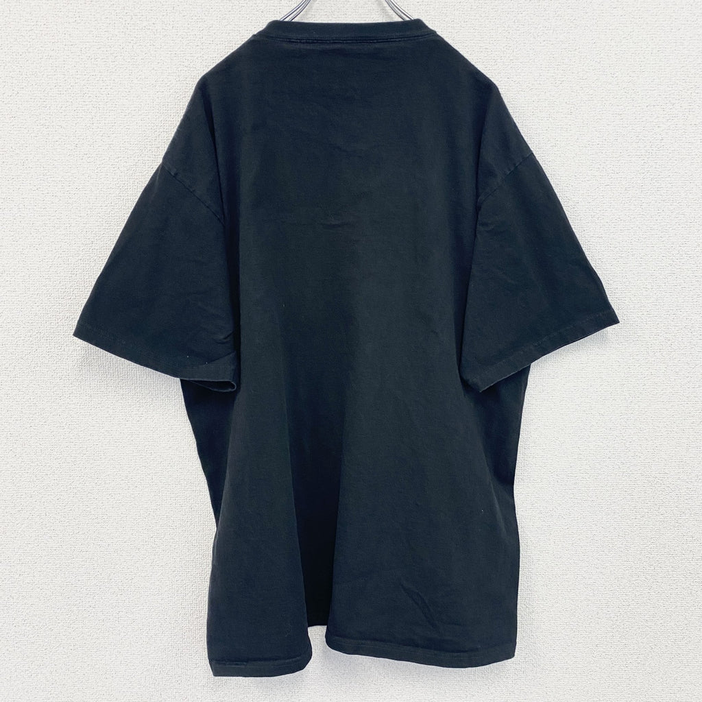 NFL　半袖オフィシャルプリントTシャツ　アメフト　クルーネック　レトロデザイン　黒　ブラック　XLサイズ　古着