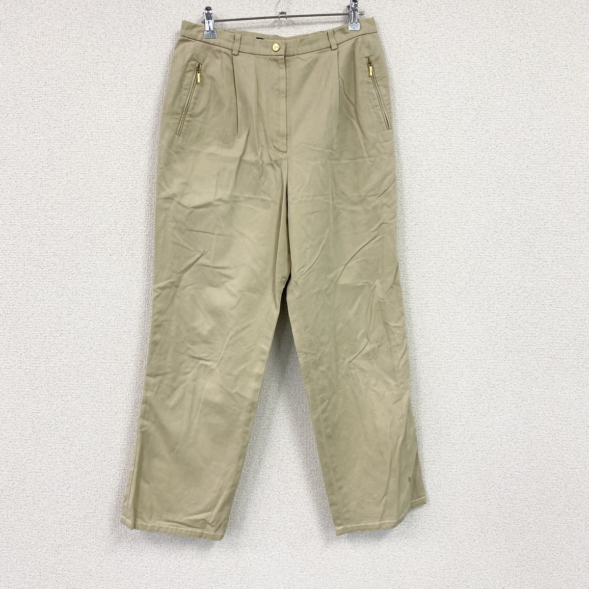 BURBERRYS　バーバリーズ　チノパンツ　スラックス　ジップフライ　ベージュ メンズ コットン 古着