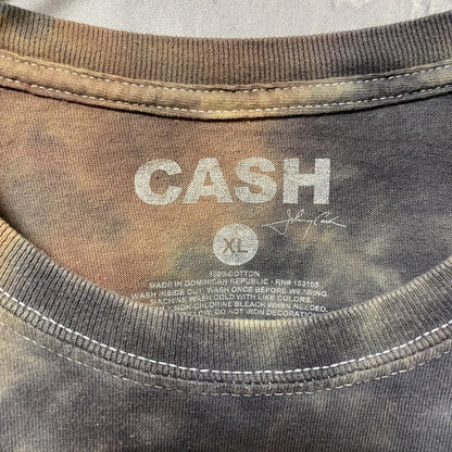 古着 used　Johnny Cash ジョニーキャッシュ　半袖バンドプリントTシャツ　タイダイ柄　ビッグシルエット　XLサイズ