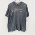 00s～　adidas　アディダス　半袖プリントTシャツ　デカロゴ　ヴィンテージ　灰色　グレー　Mサイズ カットソー メンズ コットン 古着