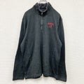 Champion　チャンピオン　ハーフジップスウェット/トレーナー　刺繍ロゴ　ワンポイント　現行　黒　ブラック　Lサイズ　古着