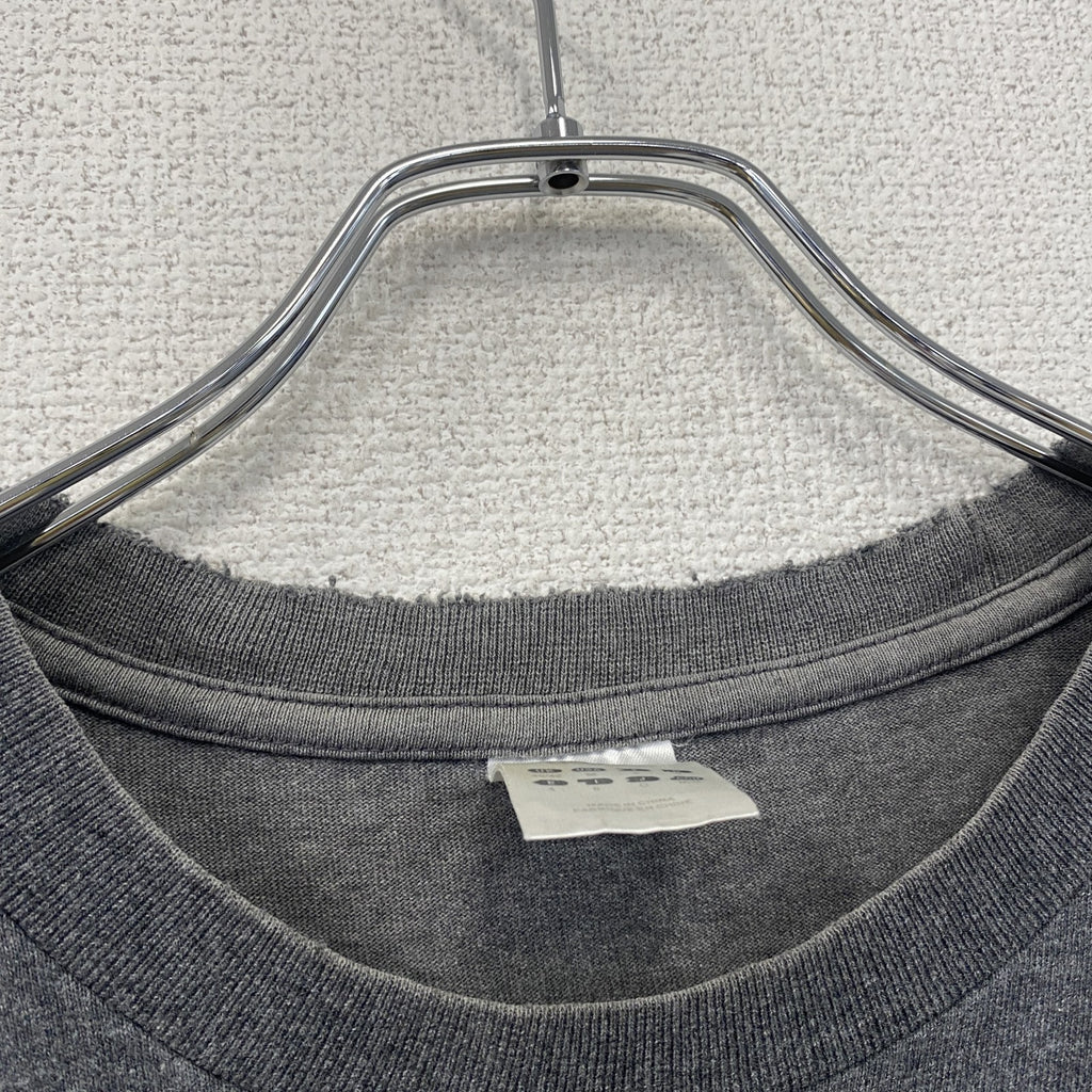 00s～　adidas　アディダス　半袖プリントTシャツ　デカロゴ　ヴィンテージ　灰色　グレー　Mサイズ カットソー メンズ コットン 古着