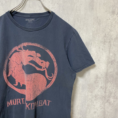 古着 used　MORTAL KOMBAT　モータルコンバット　半袖ゲームプリントTシャツ　クルーネック　黒　ブラック　Mサイズ