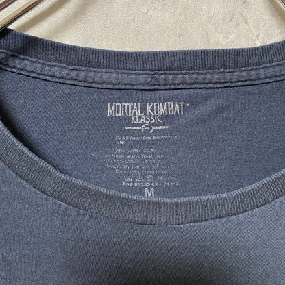 古着 used　MORTAL KOMBAT　モータルコンバット　半袖ゲームプリントTシャツ　クルーネック　黒　ブラック　Mサイズ