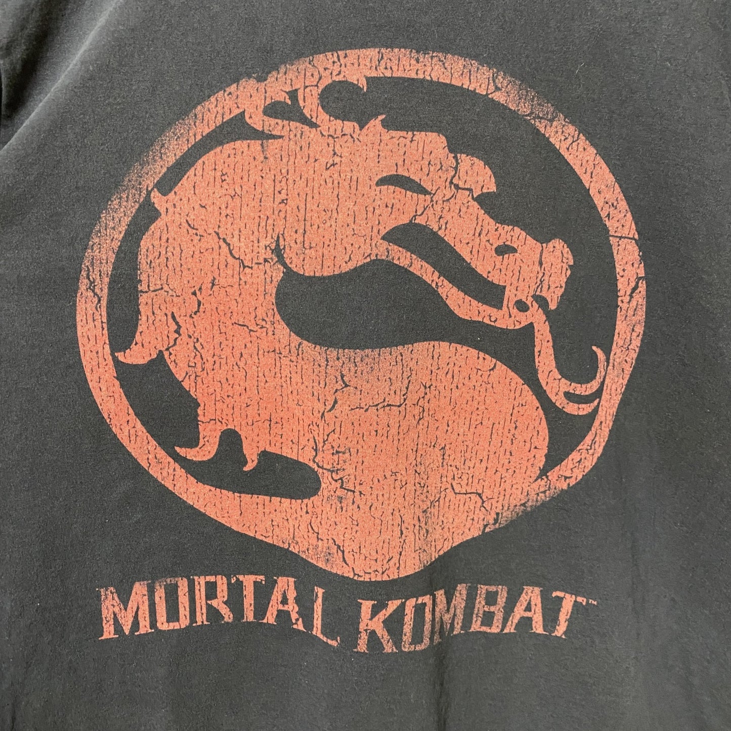 古着 used　MORTAL KOMBAT　モータルコンバット　半袖ゲームプリントTシャツ　クルーネック　黒　ブラック　Mサイズ