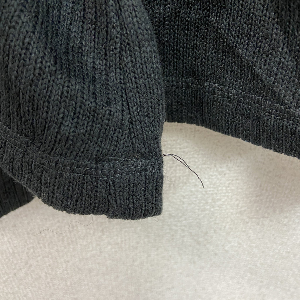 Champion　チャンピオン　ハーフジップスウェット/トレーナー　刺繍ロゴ　ワンポイント　現行　黒　ブラック　Lサイズ　古着