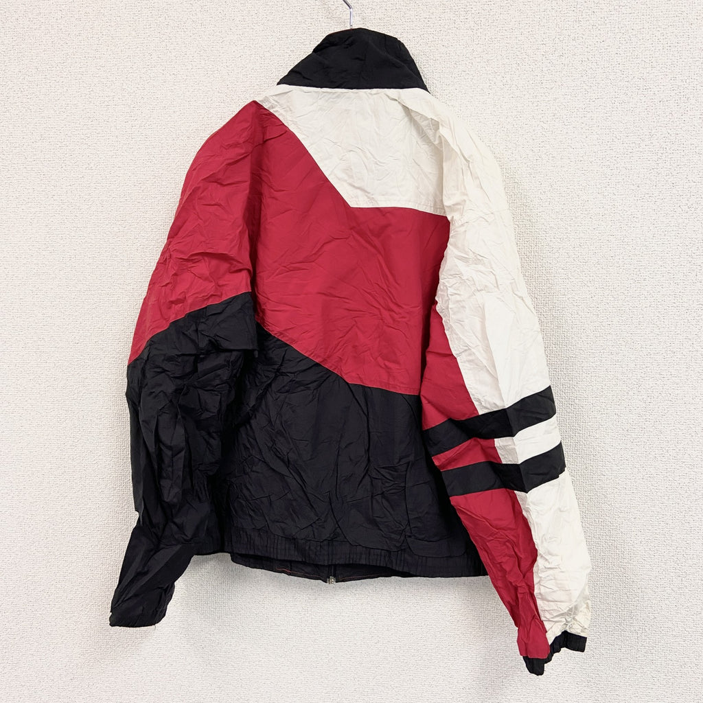 90s　Holloway　ホロウェイ　フルジップナイロンジャケット　ヴィンテージ　マルチカラー　レッド　Mサイズ　古着