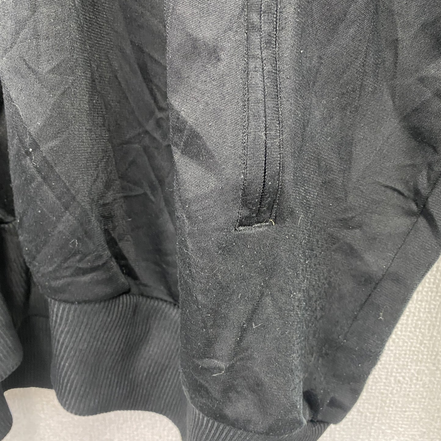 00s　adidas　アディダス　ファイヤーバード　トラックジャケット/ジャージ　トレフォイルロゴ　ヴィンテージ　黒　ブラック　2XLサイズ