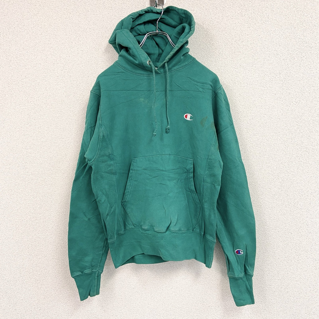 Champion　チャンピオン　リバースウィーブ　スウェットパーカー/フーディー　緑　グリーン　XSサイズ　古着