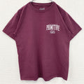 NARUTO疾風伝　半袖アニメプリントTシャツ　ナルト　サスケ　ワインレッド　クルーネック　Lサイズ　古着